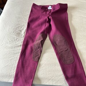 Ladies Equestrian Riding Pants - Burgundy